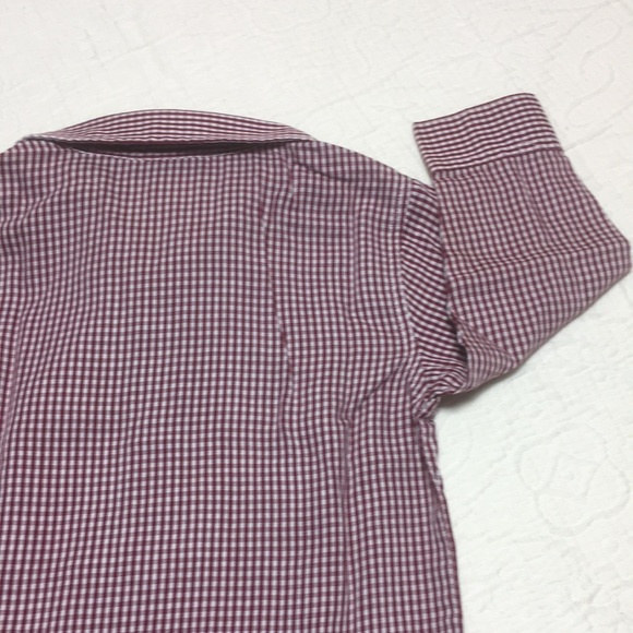 12m (4/$20) Maroon Check Shirt by Calvin Klein - Picture 13 of 15